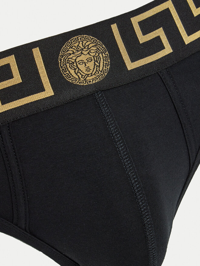 Versace Versace Набір з 3 пар сліпів AU10327 1A10011 Чорний