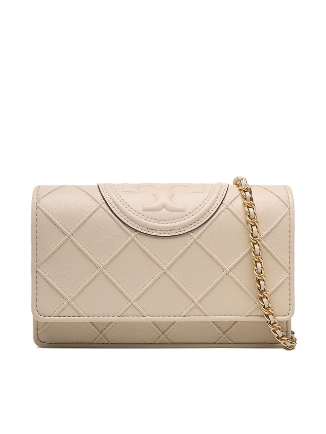 Tory Burch Сумка Tory Burch Fleming Soft Chain Wallet 138853 Бежевий