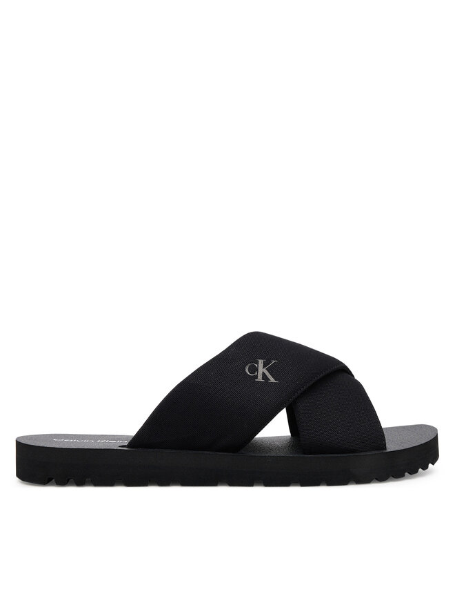 Calvin Klein Jeans Παντόφλες Calvin Klein Jeans Cross Sandal Crxs Tx YM0YM01223 Μαύρο