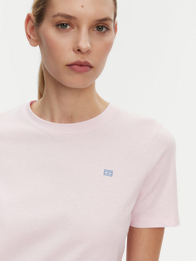 Tommy Hilfiger Tommy Hilfiger Camiseta WW0WW45522 Rosa Regular Fit