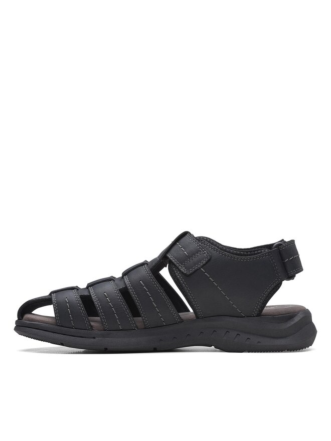 Clarks Босоніжки Clarks Walkford Fish 26171793 Чорний