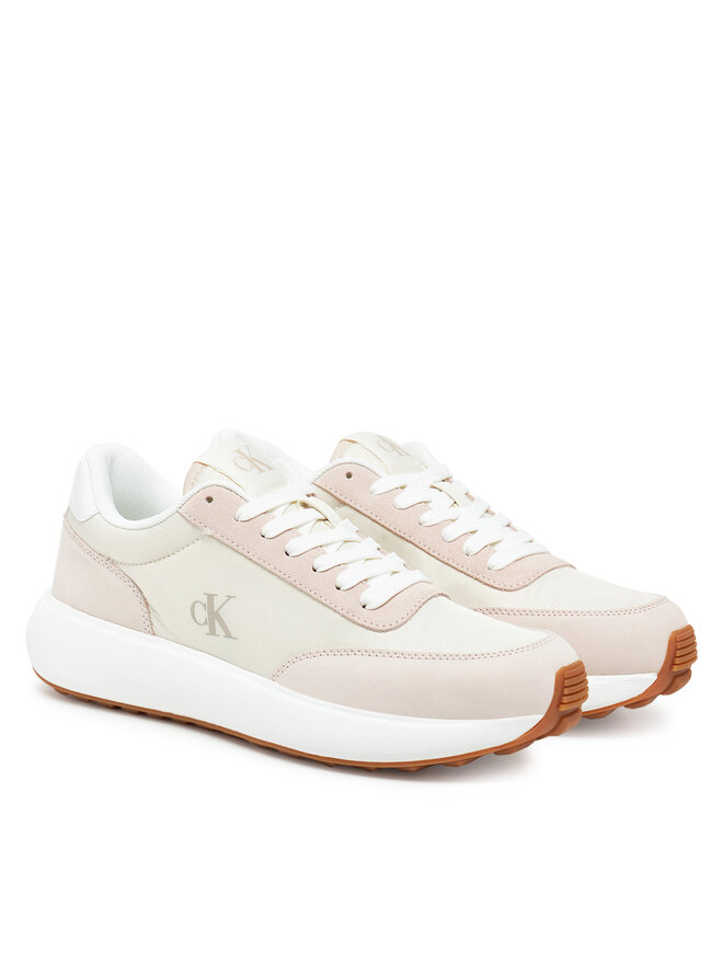 Calvin Klein Jeans Zapatillas Calvin Klein Jeans Athleisure Runner Laceup Mix Wn YW0YW01774 Blanco