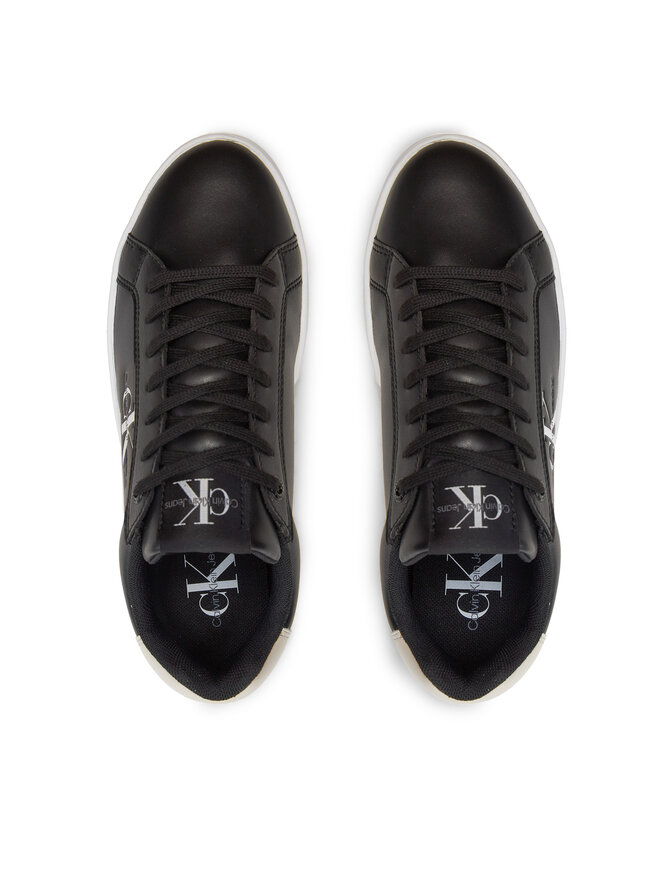Calvin Klein Jeans Αθλητικά Calvin Klein Jeans Bold Platf Low Lace Lth Ml Mtl YW0YW01516 Μαύρο