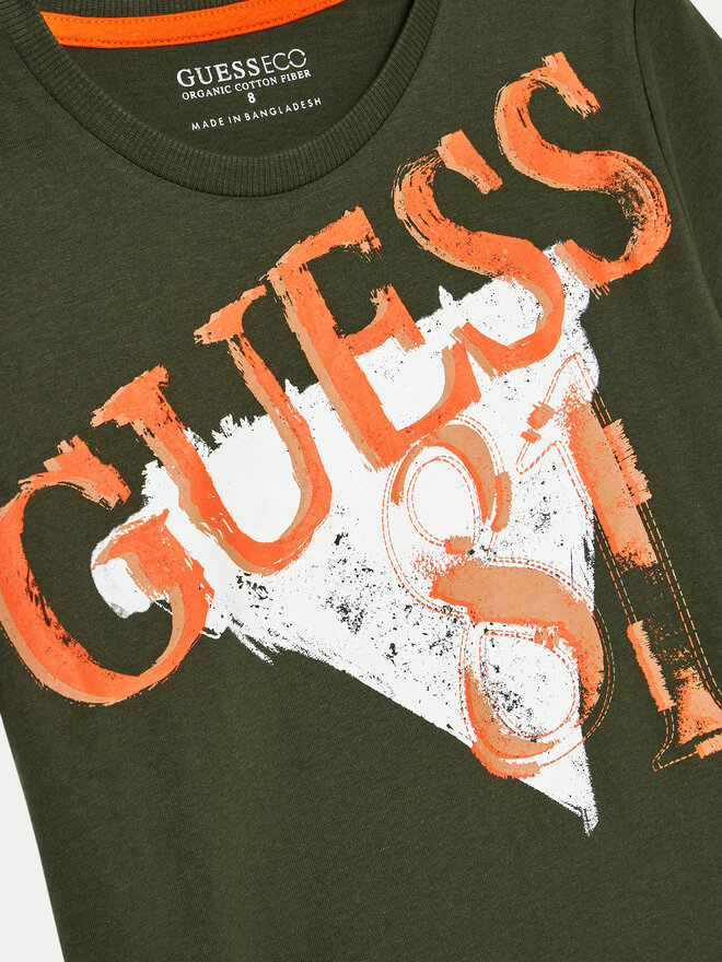 Guess Guess Camiseta L4BI02 I3Z14 Verde Regular Fit