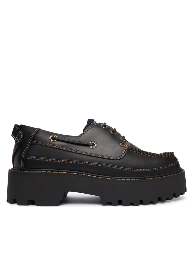Tommy Jeans Halbschuhe Tommy Jeans Archive '01 Boat Shoe Leather EN0EN03003 Schwarz