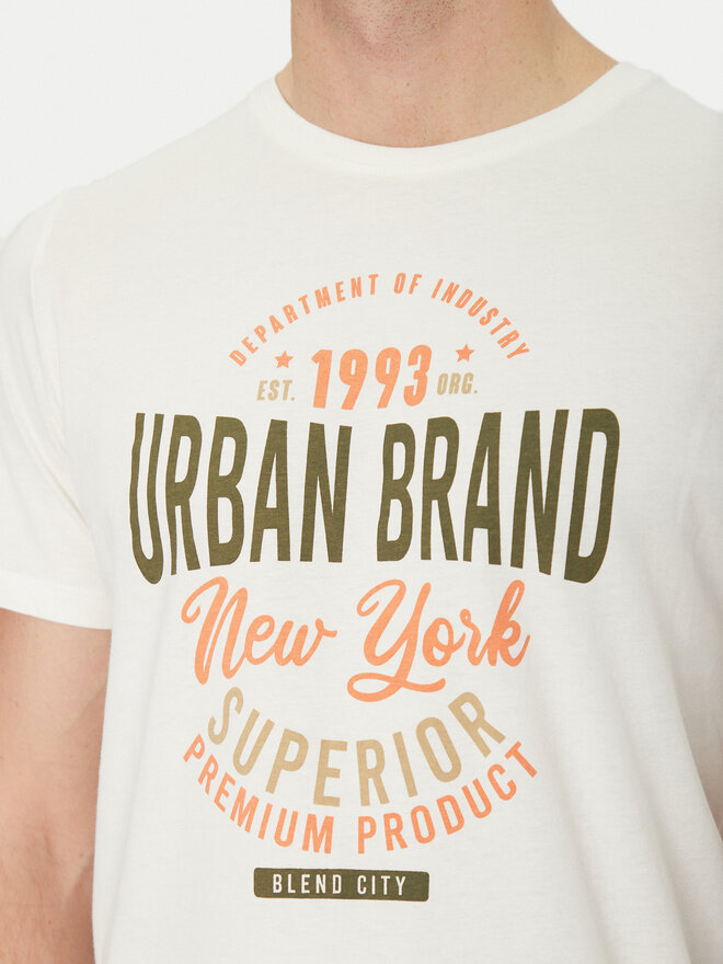 Blend Blend Camiseta 20717759 Blanco Regular Fit