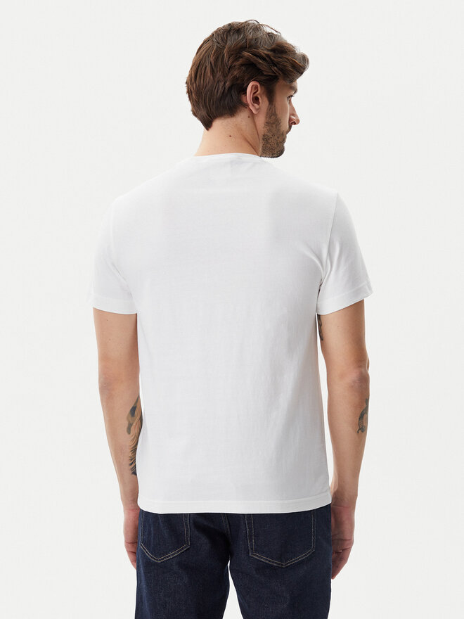 Calvin Klein Calvin Klein Marškinėliai Satin Bonded Logo K10K114162 Balta Regular Fit