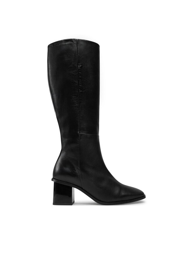 Calvin Klein Kozaki Calvin Klein Heel Knee Boot 50 W/Ml Lth HW0HW02321 Czarny