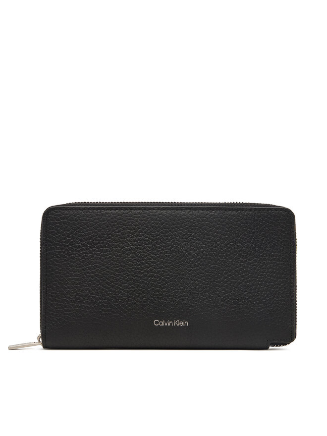 Calvin Klein Geldbörse Calvin Klein Foil Emboss Long Zip Fold LV04D1107G Schwarz