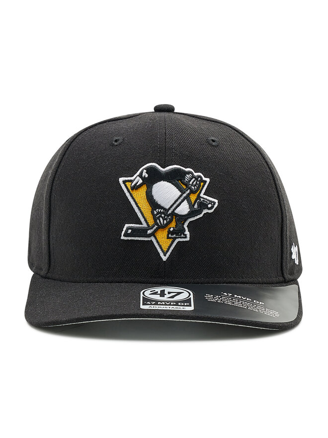 47 Brand Czapka z daszkiem 47 Brand Nhl Pittsburgh Penguins Mvp Dp H-CLZOE15WBP-BKA Czarny