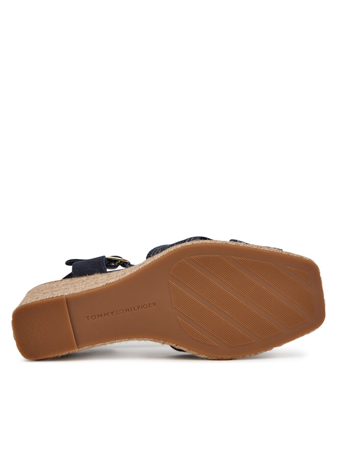 Tommy Hilfiger Espadryle Tommy Hilfiger Tommy Hilfiger Espad High Wedge FW0FW08668 Granatowy