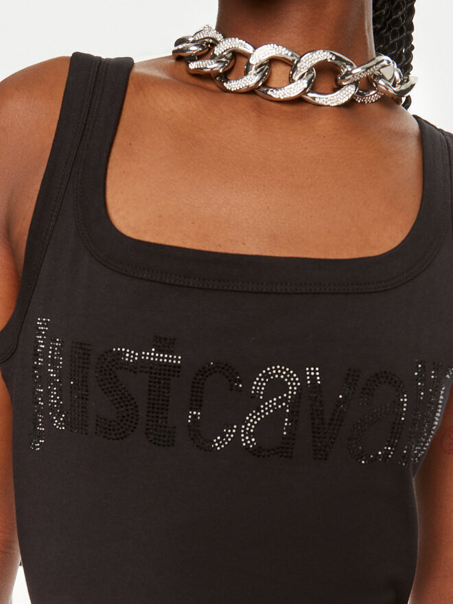 Just Cavalli Just Cavalli Τοπ 76PAME03 Μαύρο Regular Fit