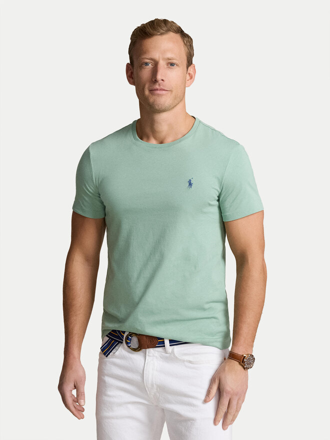 Polo Ralph Lauren Polo Ralph Lauren Marškinėliai 710671438375 Žalia Custom Slim Fit