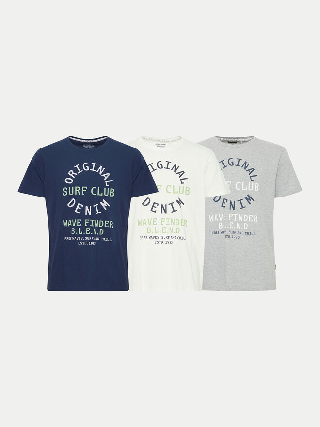 Blend Blend 3er-Set T-Shirts 20717426 Bunt Regular Fit