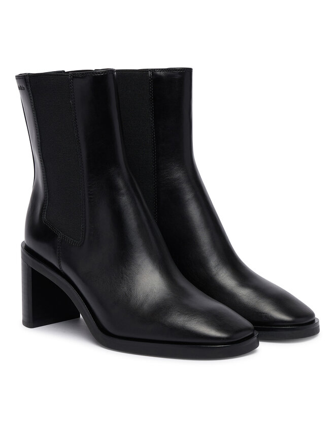 Calvin Klein Stiefeletten Calvin Klein Block Heel Chelsea Boot Lth HW0HW03177 Schwarz