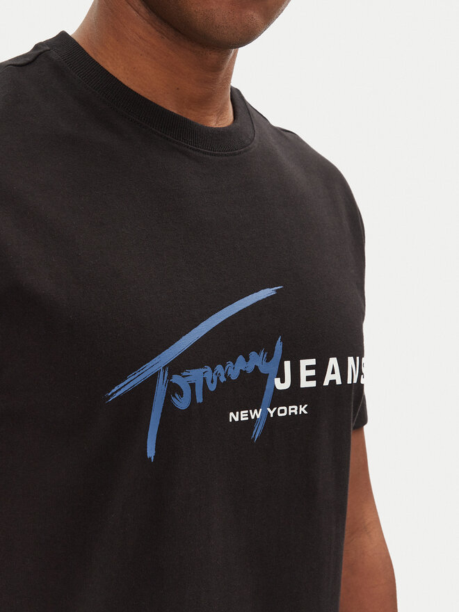 Tommy Jeans Tommy Jeans Marškinėliai Signature Dna DM0DM20817 Juoda Regular Fit