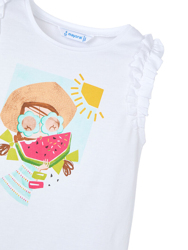 Mayoral Mayoral Top 3021 Weiß Regular Fit