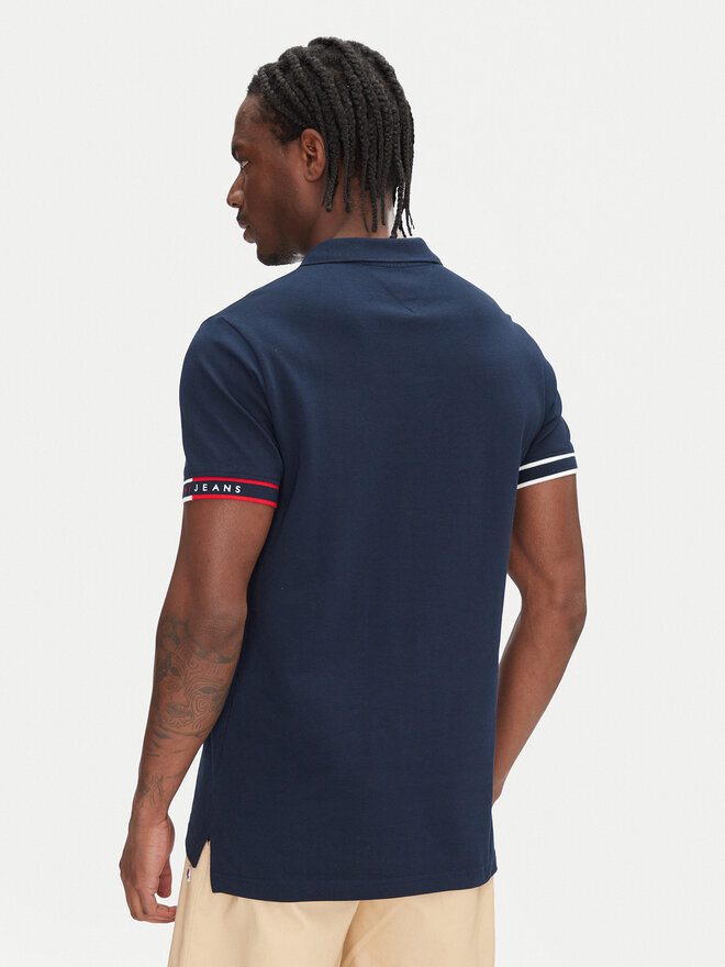 Tommy Jeans Tommy Jeans Polo Flag Cuff DM0DM21306 Tamnoplava Slim Fit