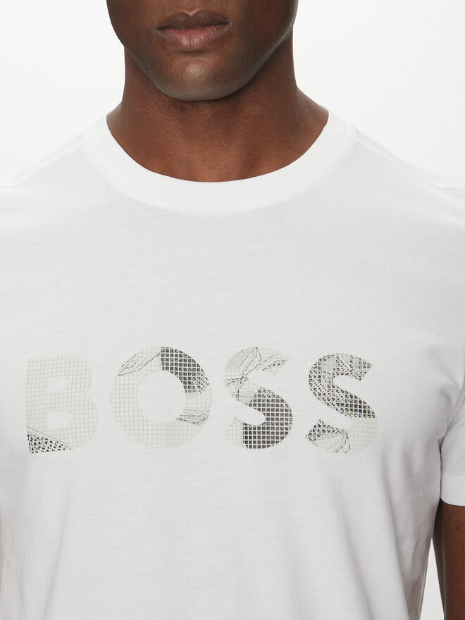 BOSS BOSS T-Shirt Glamping 50537834 Weiß Regular Fit