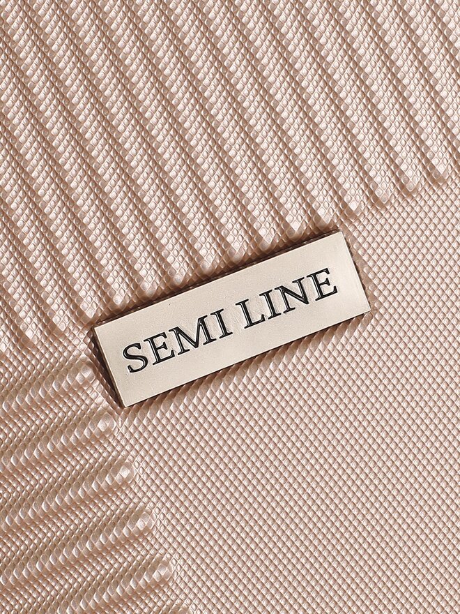 Semi Line Самолетен куфар за ръчен багаж Semi Line T5758-2 Розов