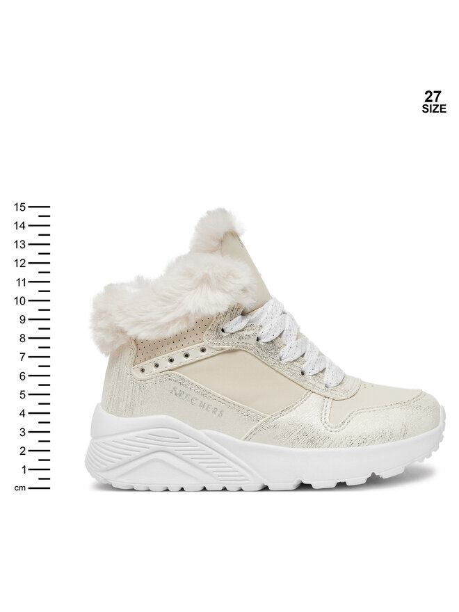 Skechers Īsie zābaki Skechers Uno Lite - Comfurt Collar 310396L/NAT Écru