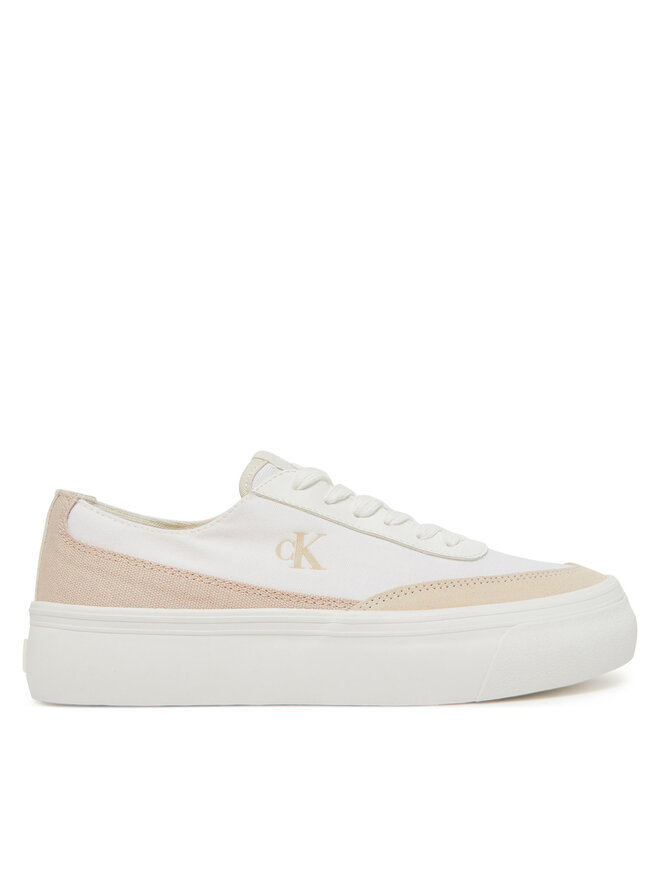 Calvin Klein Jeans Sneakers Calvin Klein Jeans Vulc Flatform Low Cv Mix Mg YW0YW01770 Bianco