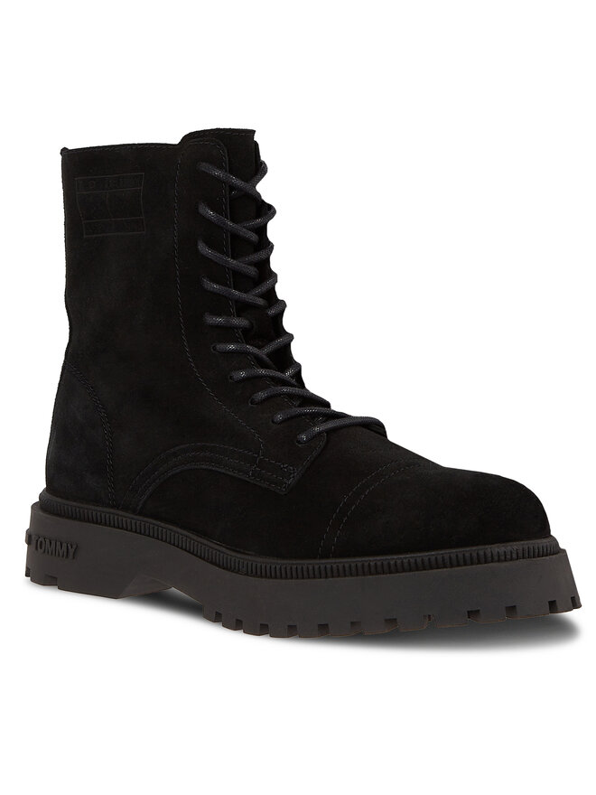 Tommy Jeans Trappers Tommy Jeans Tjm Casual Boot Suede EM0EM01336 Negru
