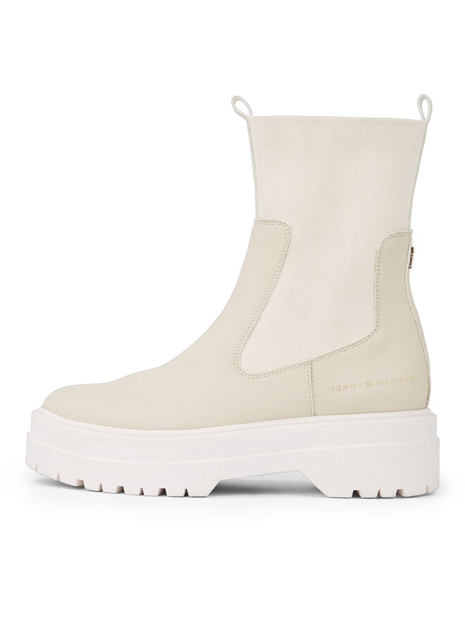 Tommy Hilfiger Боти тип челси Tommy Hilfiger Feminine Seasonal FW0FW07226 Бежов