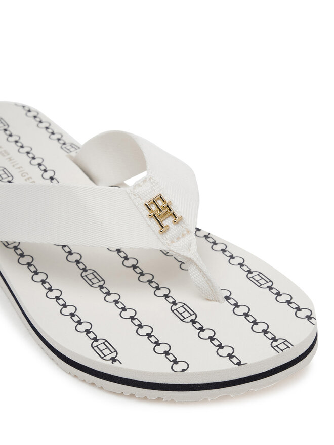 Tommy Hilfiger Chancletas Tommy Hilfiger Th Chain Print FW0FW08514 Blanco