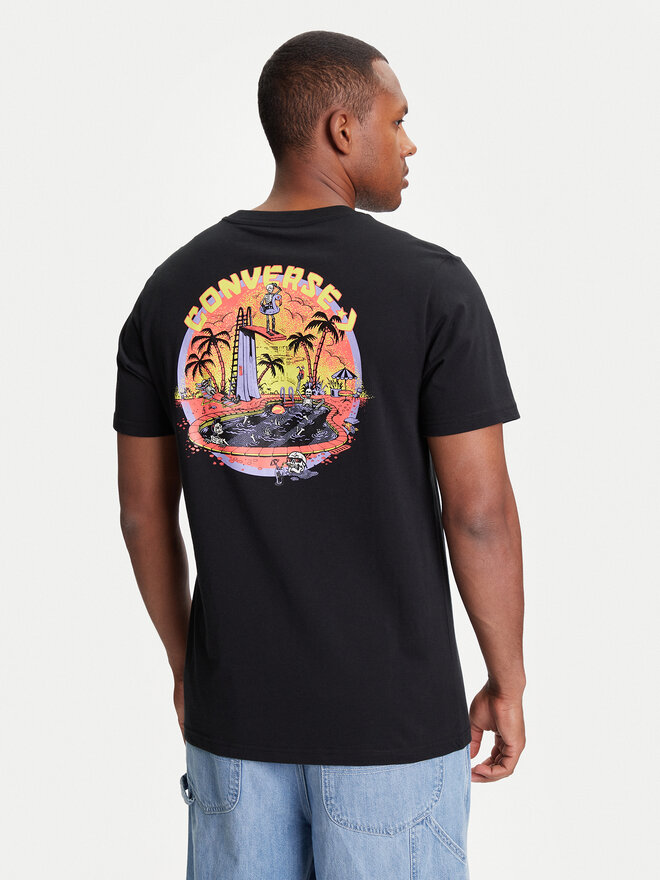 Converse Converse T-Shirt Skeleton Party 10027726-A01 Schwarz Regular Fit