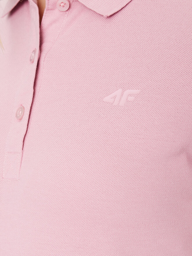 4F 4F Pólóing 4FWSS24TPTSF132 Rózsaszín Slim Fit
