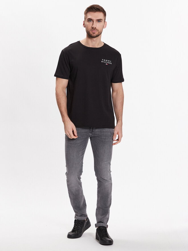 Tommy Hilfiger Tommy Hilfiger Marškinėliai Logo UM0UM02916 Juoda Regular Fit