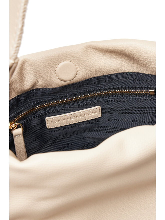 Tommy Hilfiger Kabelka Tommy Hilfiger Th Soft Summer Bucket AW0AW17540 Béžová