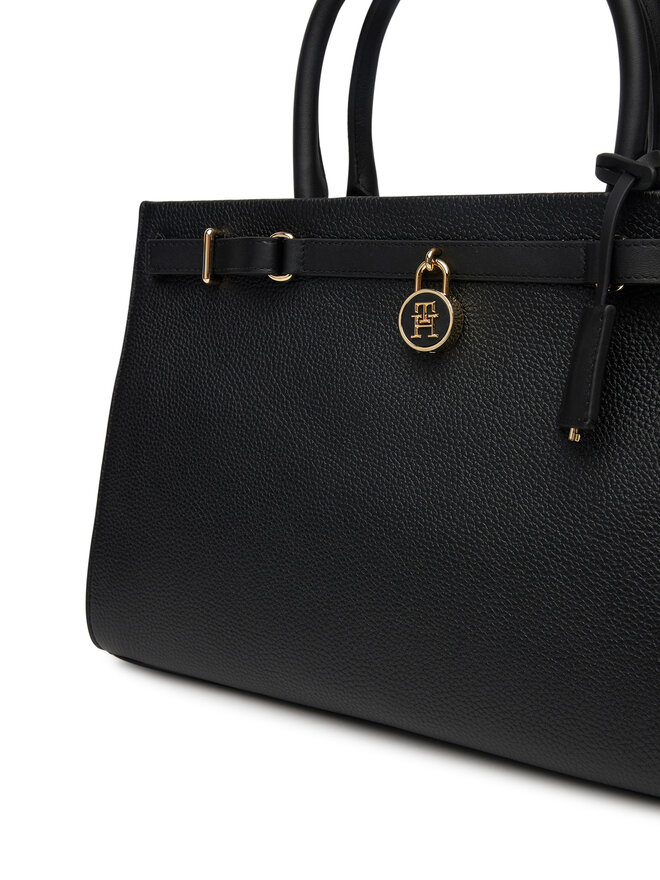 Tommy Hilfiger Bolso Tommy Hilfiger American Icon Tote Leather AW0AW17185 Negro