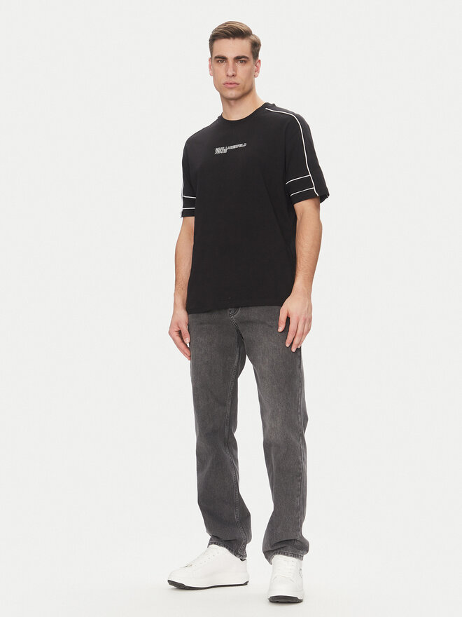 Karl Lagerfeld Jeans Karl Lagerfeld Jeans T-Shirt A2M17052 Μαύρο Relaxed Fit