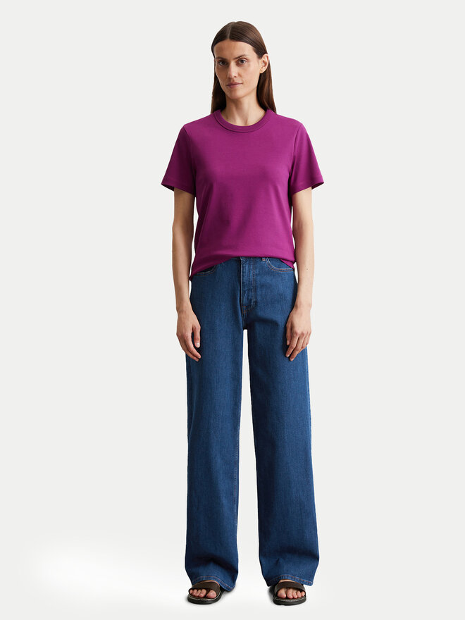 Marc O'Polo Marc O'Polo Marškinėliai 506 2039 51123 Violetinė Relaxed Fit
