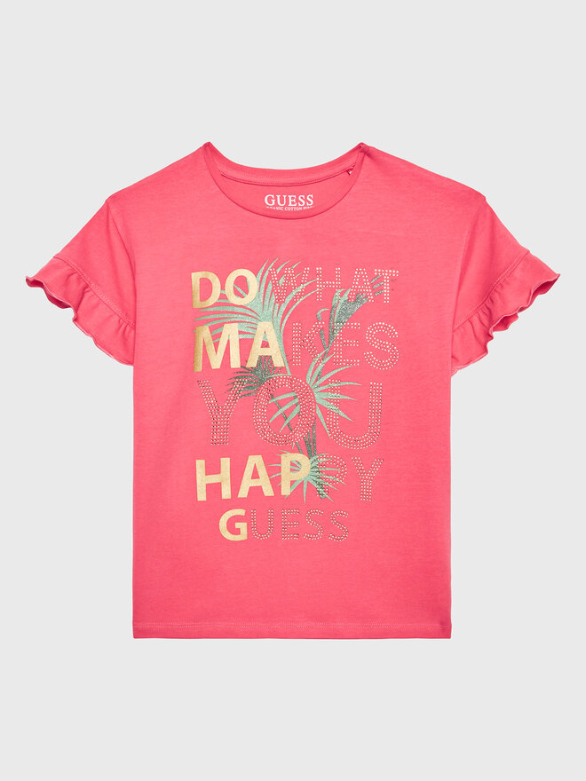 Guess Guess Póló J3GI03 K6YW1 Rózsaszín Regular Fit