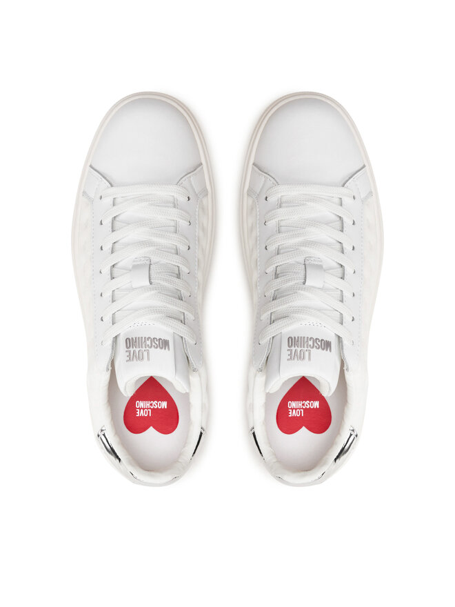 LOVE MOSCHINO Sneakersy LOVE MOSCHINO JA15134G1LIO410A Biały