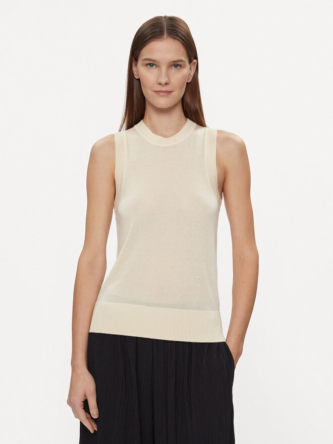 Tommy Hilfiger Tommy Hilfiger Top Md Lyocell Silk Blend Vest WW0WW40980 Gelb Regular Fit