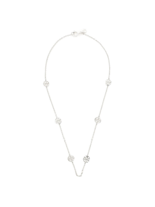 Collier Tory Burch Delicate Logo Necklace 37419 Argent chaussures