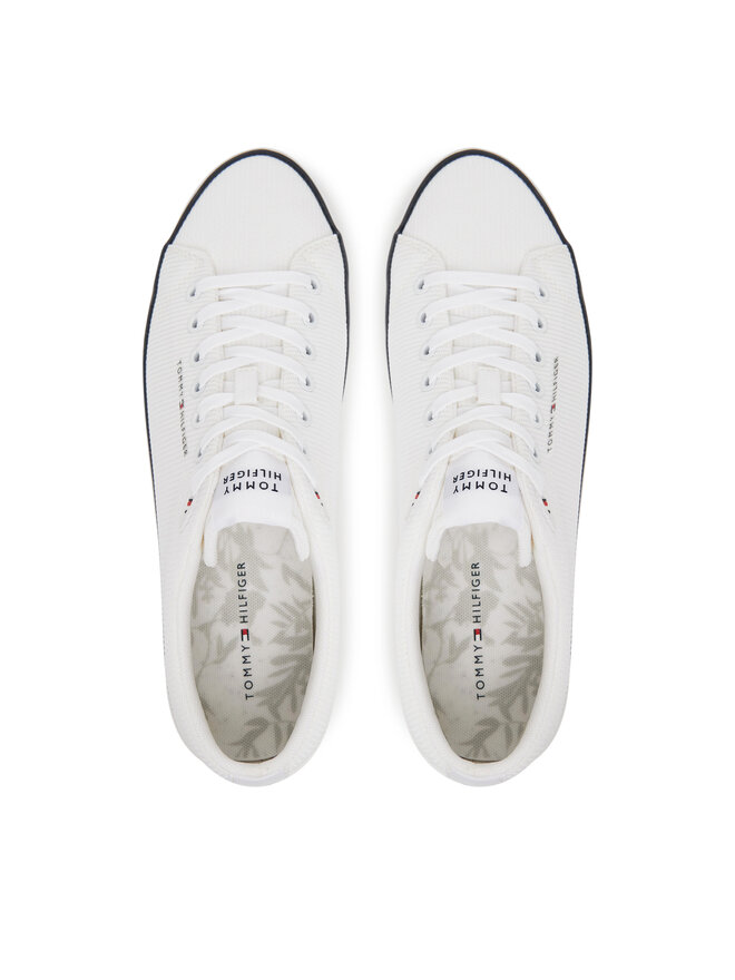 Tommy Hilfiger Sneakers aus Stoff Tommy Hilfiger Hi Vulc Core Low Ii Mesh FM0FM05513 Weiß
