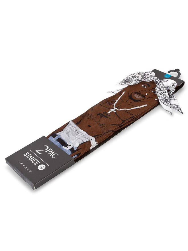 Stance Skarpety wysokie unisex Stance Tupac M545A17TUP Brązowy