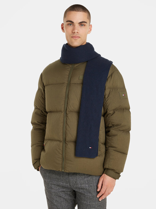 Tommy Hilfiger Šál Tommy Hilfiger Essential Flag Scarf AM0AM11480 Tmavomodrá