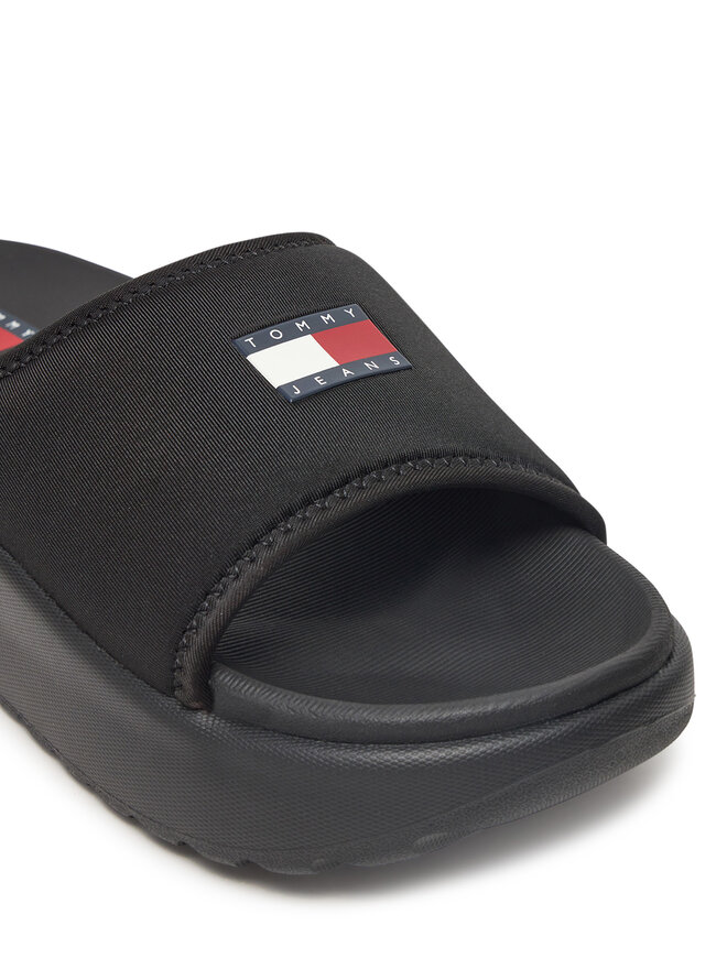 Tommy Jeans Pantoletten Tommy Jeans Tjw Comfy Pool Slide EN0EN02765 Schwarz