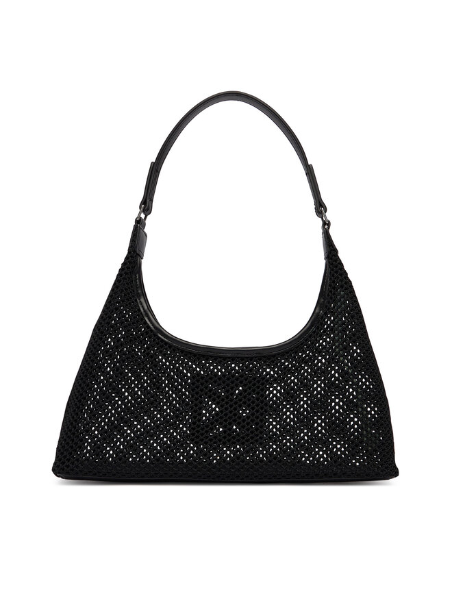 Calvin Klein Handtasche Calvin Klein Emblem Mesh Shoulder Bag LV04F3381G Schwarz