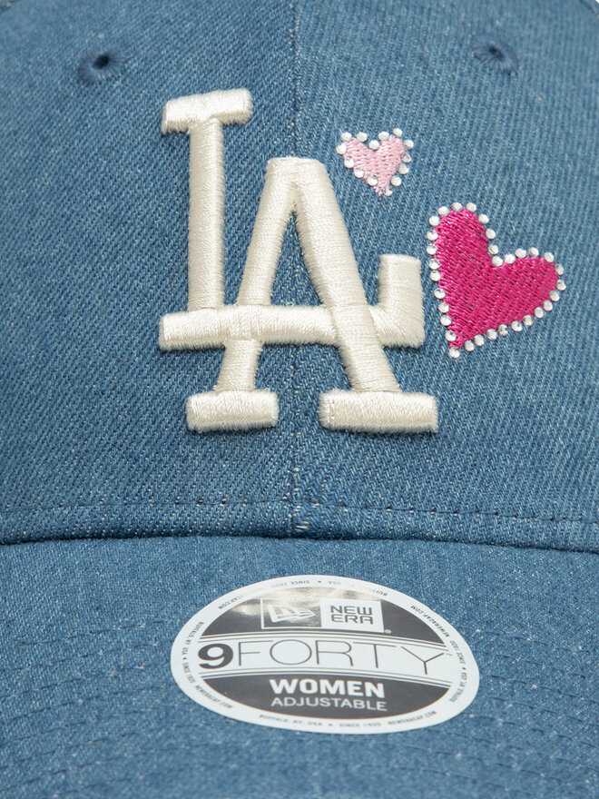 New Era Czapka z daszkiem New Era Los Angeles Dodgers Denim Icon 9Forty 60595350 Niebieski