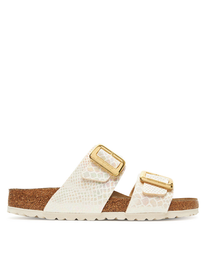 Birkenstock Pantoletten Birkenstock Sydney Cushion Buckle 1030258 Écru