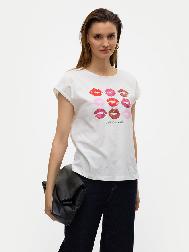 Vero Moda Vero Moda Póló Cysma 10328272 Fehér Regular Fit