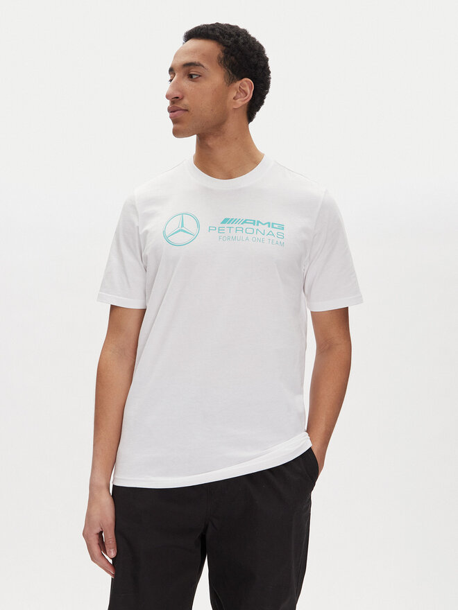 adidas adidas Marškinėliai Mercedes - AMG Petronas Formula One Team DNA Graphic JV5456 Balta Regular Fit
