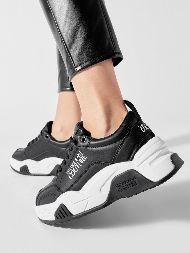 Versace Jeans Couture Sneakersy Versace Jeans Couture 75VA3SF4 Čierna